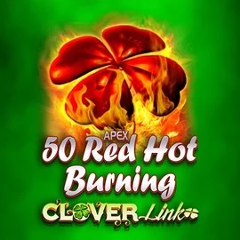 50 Red Hot Burning Clover Links casino game by Novomatic – featured logo at WinLion Casino